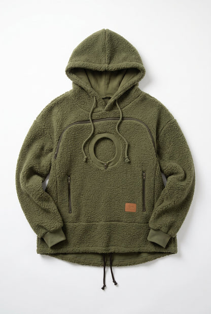 Pawdie hoodie in army green