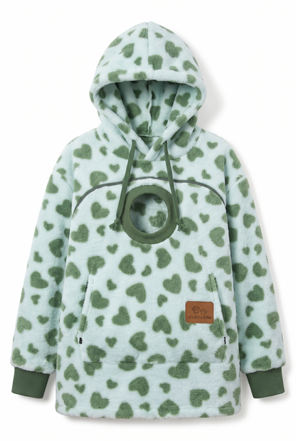 Pawdie hoodie in green love