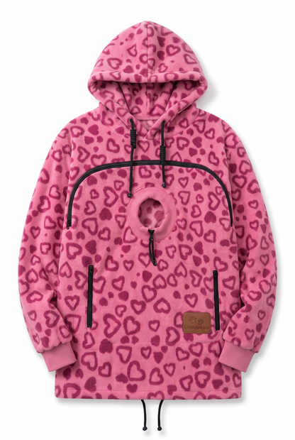 Pawdie hoodie in rose red